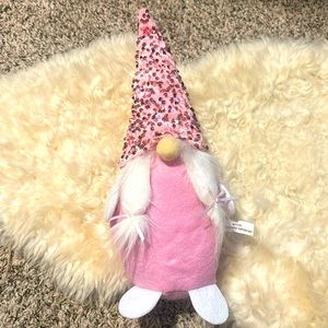 Pink Sequins Decorative Gnome